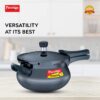 Prestige Deluxe Plus Hard Anodized Aluminium Junior Handi Pressure Cooker 5 L Outer Lid Pressure Cooker - Black - Image 2