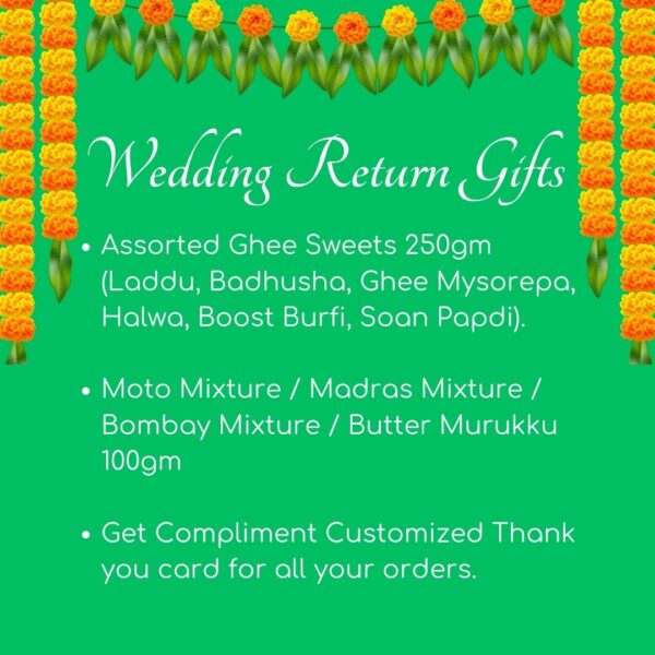 Wedding return gifts