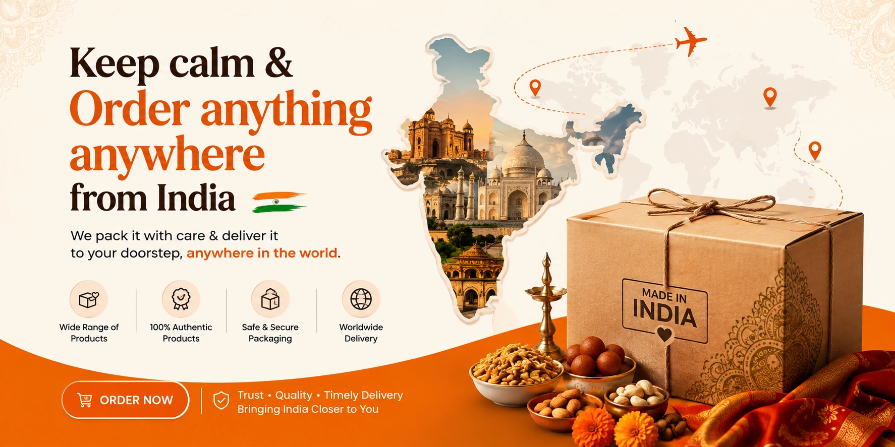 Order anything from India with worldwide delivery